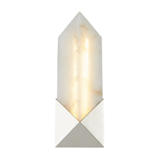 Caesar 12-in Polished Nickel/Alabaster LED Wall/Vanity by Alora Lighting | WV323112PNAR | Alora Lighting