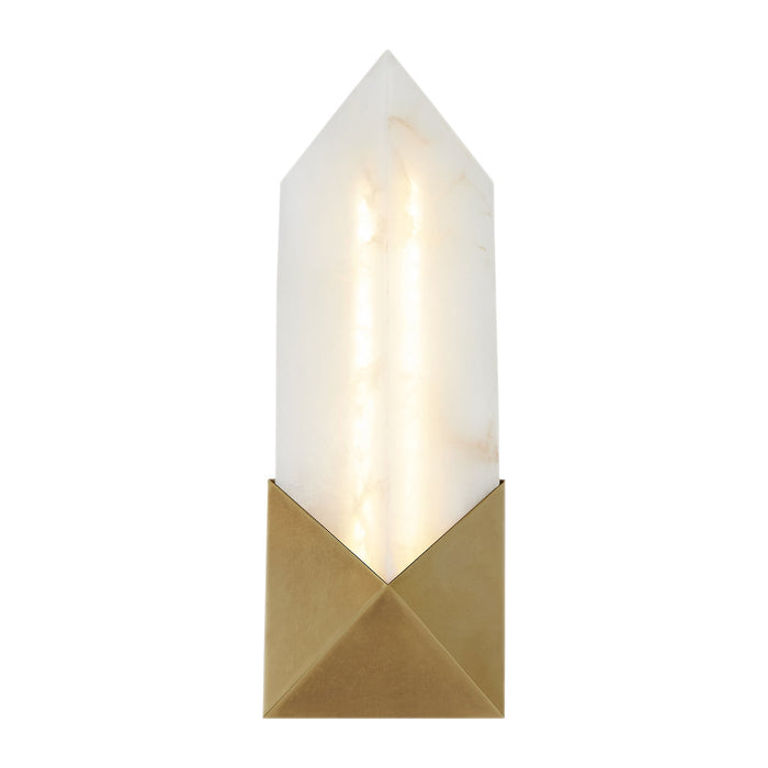 Caesar 12-in Vintage Brass/Alabaster LED Wall/Vanity by Alora Lighting | WV323112VBAR | Alora Lighting