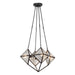 Cairo 21-in Ribbed Glass/Urban Bronze 4 Lights Chandelier by Alora Lighting | CH332421UBCR | Alora Lighting