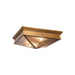 Cairo 15-in Ribbed Glass/Vintage Brass 2 Lights Flush Mount by Alora Lighting | FM332615VBCR | Alora Lighting