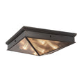 Load image into Gallery viewer, Cairo 19-in Ribbed Glass/Urban Bronze 4 Lights Flush Mount by Alora Lighting | FM332919UBCR | Alora Lighting

