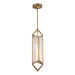 Cairo 19-in Ribbed Glass/Vintage Brass 1 Light Pendant by Alora Lighting | PD332119VBCR | Alora Lighting