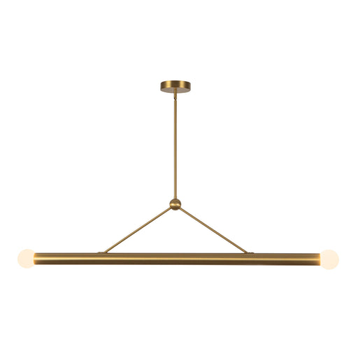 Calla 52-in Brushed Gold Dimmable LED Linear Pendant