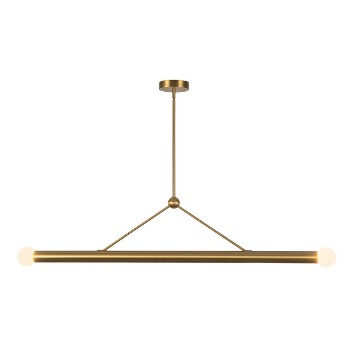 Calla 52-in Brushed Gold Dimmable LED Linear Pendant