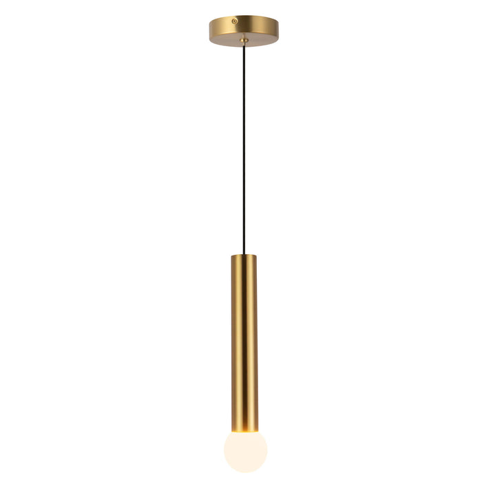 Calla 16-in Brushed Gold Dimmable LED Pendant