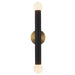 Calla 24-in Brushed Gold Dimmable LED Vanity Light with Black Vegan Leather