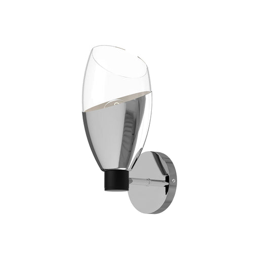 Capri 5-in Chrome/Clear Glass 1 Light Wall/Vanity by Alora Lighting | WV587105CHCL | Alora Lighting