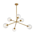 Load image into Gallery viewer, Cassia 40-in Aged Brass/Clear Glass 6 Lights Chandelier by Alora Lighting | CH549640AGCL | Alora Lighting
