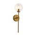 Cassia 1 Head Aged Brass/Clear Glass 1 Light Wall Vanity by Alora Lighting | WV549101AGCL | Alora Lighting
