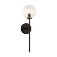 Load image into Gallery viewer, Cassia 1 Head Matte Black/Clear Glass 1 Light Wall Vanity by Alora Lighting | WV549101MBCL | Alora Lighting
