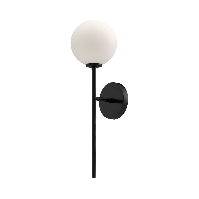 Cassia 6-in Matte Black/Opal Matte Glass 1 Light Wall/Vanity by Alora Lighting | WV549101MBOP | Alora Lighting