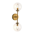 Load image into Gallery viewer, Cassia 20-in Aged Brass/Clear Glass 2 Lights Wall Vanity by Alora Lighting | WV549220AGCL | Alora Lighting
