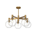 Load image into Gallery viewer, Castilla 29-in Aged Gold/Clear Glass 5 Lights Chandelier by Alora Lighting | CH506129AGCL | Alora Lighting
