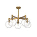 Castilla 29-in Aged Gold/Clear Glass 5 Lights Chandelier by Alora Lighting | CH506129AGCL | Alora Lighting