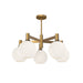 Castilla 29-in Aged Gold/Opal Matte Glass 5 Lights Chandelier by Alora Lighting | CH506129AGOP | Alora Lighting