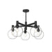Castilla 29-in Clear Glass/Matte Black 5 Lights Chandelier by Alora Lighting | CH506129MBCL | Alora Lighting