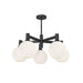 Castilla 29-in Matte Black/Opal Matte Glass 5 Lights Chandelier by Alora Lighting | CH506129MBOP | Alora Lighting