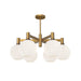 Castilla 29-in Aged Gold/Opal Matte Glass 6 Lights Chandelier by Alora Lighting | CH506230AGOP | Alora Lighting