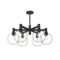 Load image into Gallery viewer, Castilla 29-in Clear Glass/Matte Black 6 Lights Chandelier by Alora Lighting | CH506230MBCL | Alora Lighting

