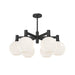 Castilla 29-in Matte Black/Opal Matte Glass 6 Lights Chandelier by Alora Lighting | CH506230MBOP | Alora Lighting