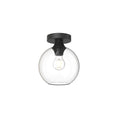 Load image into Gallery viewer, Castilla 8-in Clear Glass/Matte Black 1 Light Flush Mount by Alora Lighting | FM506108MBCL | Alora Lighting
