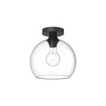 Load image into Gallery viewer, Castilla 10-in Clear Glass/Matte Black 1 Light Flush Mount by Alora Lighting | FM506210MBCL | Alora Lighting
