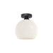 Castilla 10-in Matte Black/Opal Matte Glass 1 Light Flush Mount by Alora Lighting | FM506210MBOP | Alora Lighting