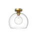 Castilla 12-in Aged Gold/Clear Glass 1 Light Flush Mount by Alora Lighting | FM506312AGCL | Alora Lighting