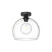 Castilla 12-in Clear Glass/Matte Black 1 Light Flush Mount by Alora Lighting | FM506312MBCL | Alora Lighting