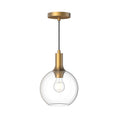 Load image into Gallery viewer, Castilla 8-in Aged Gold/Clear Glass 1 Light Pendant by Alora Lighting | PD506108AGCL | Alora Lighting
