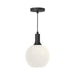 Castilla 8-in Matte Black/Opal Matte Glass 1 Light Pendant by Alora Lighting | PD506108MBOP | Alora Lighting