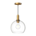 Load image into Gallery viewer, Castilla 10-in Aged Gold/Clear Glass 1 Light Pendant by Alora Lighting | PD506210AGCL | Alora Lighting
