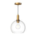 Castilla 10-in Aged Gold/Clear Glass 1 Light Pendant by Alora Lighting | PD506210AGCL | Alora Lighting