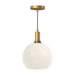 Castilla 10-in Aged Gold/Opal Matte Glass 1 Light Pendant by Alora Lighting | PD506210AGOP | Alora Lighting