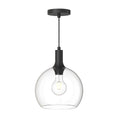 Load image into Gallery viewer, Castilla 10-in Clear Glass/Matte Black 1 Light Pendant by Alora Lighting | PD506210MBCL | Alora Lighting
