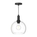 Castilla 10-in Clear Glass/Matte Black 1 Light Pendant by Alora Lighting | PD506210MBCL | Alora Lighting