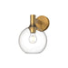 Castilla 8-in Aged Gold/Clear Glass 1 Light Wall/Vanity by Alora Lighting | WV506108AGCL | Alora Lighting