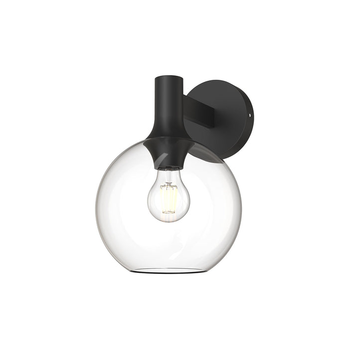 Castilla 8-in Clear Glass/Matte Black 1 Light Wall/Vanity by Alora Lighting | WV506108MBCL | Alora Lighting