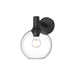 Castilla 8-in Clear Glass/Matte Black 1 Light Wall/Vanity by Alora Lighting | WV506108MBCL | Alora Lighting
