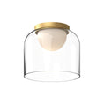 Load image into Gallery viewer, Cedar LED Flush Mount in Brushed Gold/Clear Finish | Kuzco Lighting
