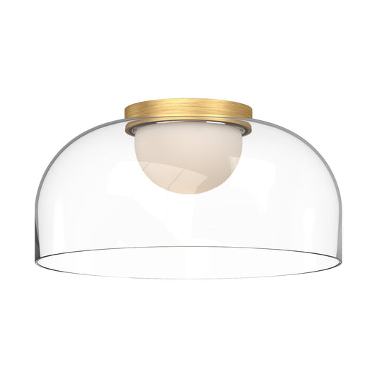 Cedar LED Flush Mount in Brushed Gold/Clear Finish | Kuzco Lighting