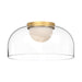 Cedar LED Flush Mount in Brushed Gold/Clear Finish | Kuzco Lighting