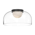 Load image into Gallery viewer, Cedar LED Flush Mount in Black/Clear Finish | Kuzco Lighting
