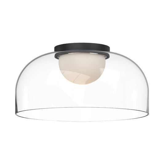 Cedar LED Flush Mount in Black/Clear Finish | Kuzco Lighting