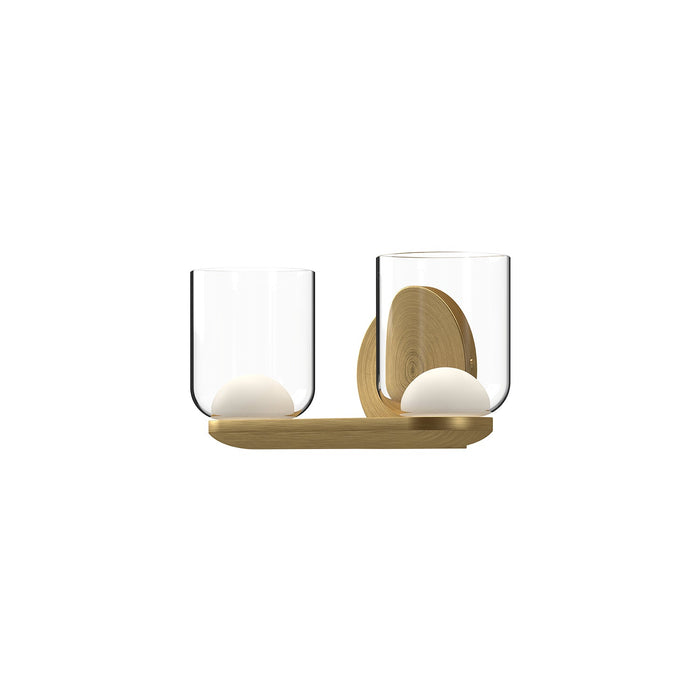 Cedar LED Vanity in Brushed Gold/Clear Finish | Kuzco Lighting