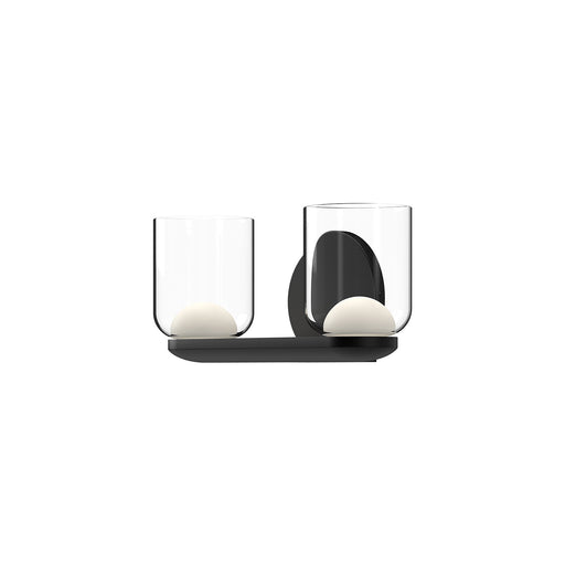Cedar LED Vanity in Black/Clear Finish | Kuzco Lighting