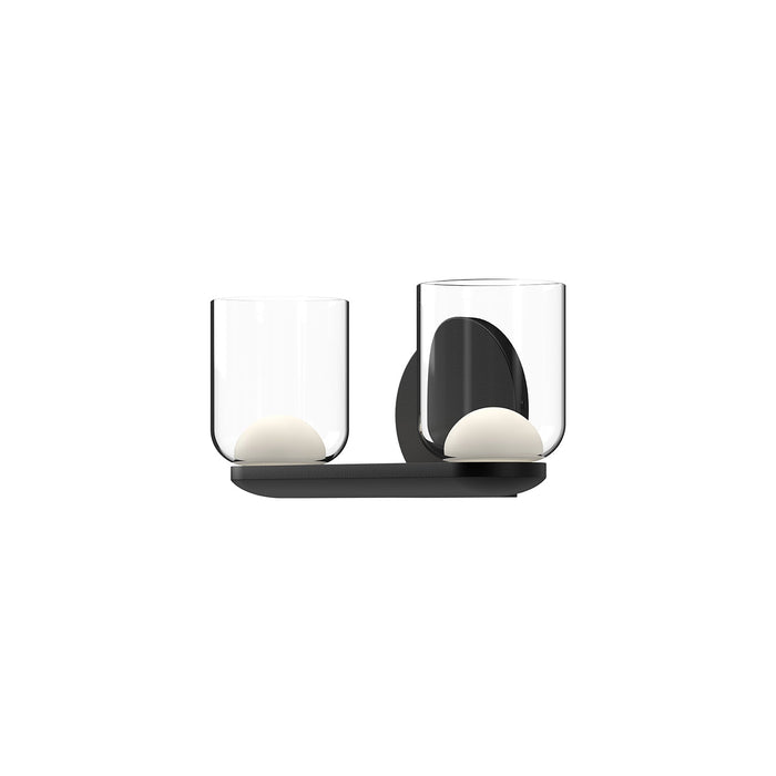 Cedar LED Vanity in Black/Clear Finish | Kuzco Lighting