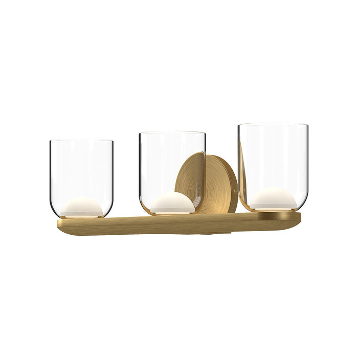 Cedar LED Vanity in Brushed Gold/Clear Finish | Kuzco Lighting
