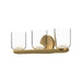 Cedar LED Vanity in Brushed Gold/Clear Finish | Kuzco Lighting
