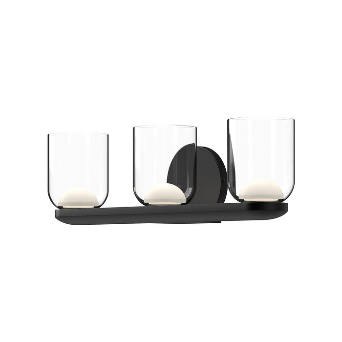 Cedar LED Vanity in Black/Clear Finish | Kuzco Lighting